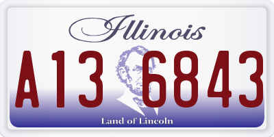 IL license plate A136843