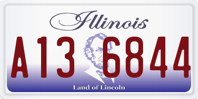 IL license plate A136844