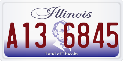 IL license plate A136845