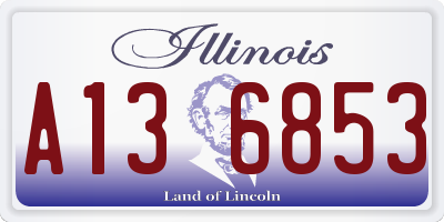 IL license plate A136853