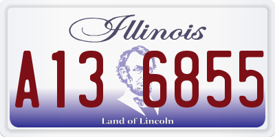 IL license plate A136855