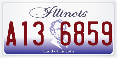 IL license plate A136859