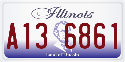 IL license plate A136861
