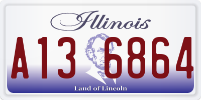 IL license plate A136864