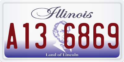 IL license plate A136869