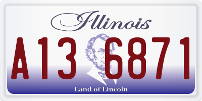 IL license plate A136871