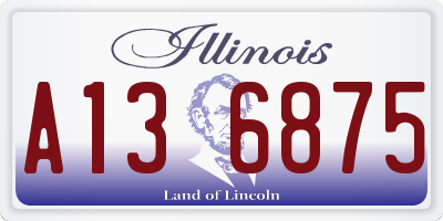 IL license plate A136875