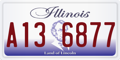 IL license plate A136877