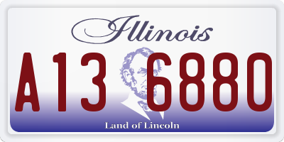 IL license plate A136880