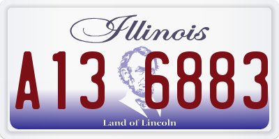 IL license plate A136883