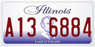 IL license plate A136884