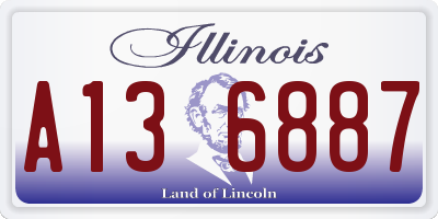 IL license plate A136887