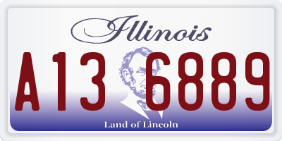 IL license plate A136889