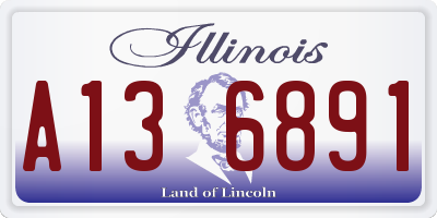 IL license plate A136891