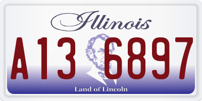 IL license plate A136897