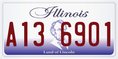 IL license plate A136901
