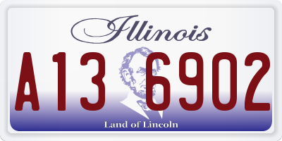 IL license plate A136902