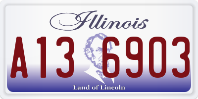 IL license plate A136903
