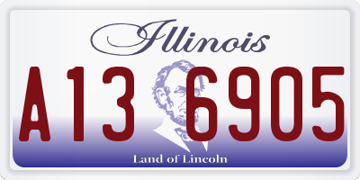 IL license plate A136905