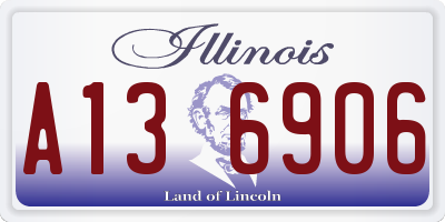 IL license plate A136906
