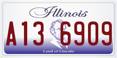 IL license plate A136909