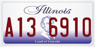 IL license plate A136910