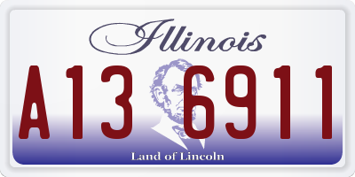 IL license plate A136911