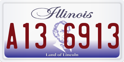 IL license plate A136913