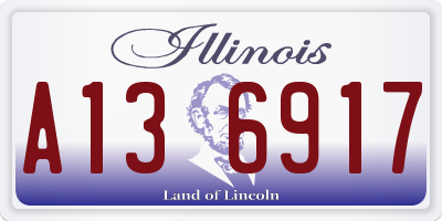 IL license plate A136917