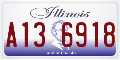 IL license plate A136918