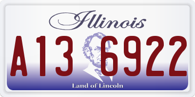 IL license plate A136922