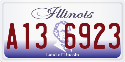 IL license plate A136923
