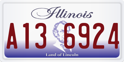 IL license plate A136924