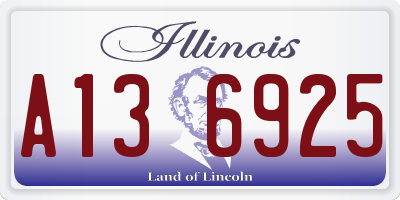 IL license plate A136925