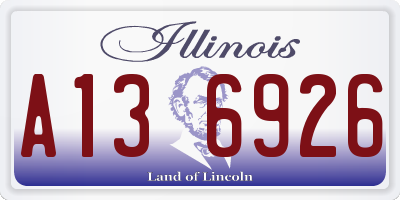 IL license plate A136926