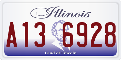 IL license plate A136928