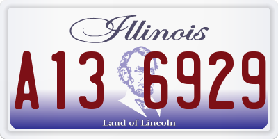 IL license plate A136929