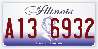 IL license plate A136932