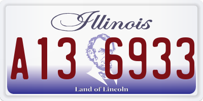 IL license plate A136933