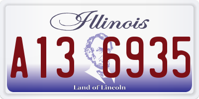 IL license plate A136935