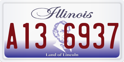 IL license plate A136937