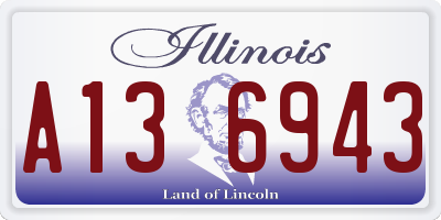 IL license plate A136943