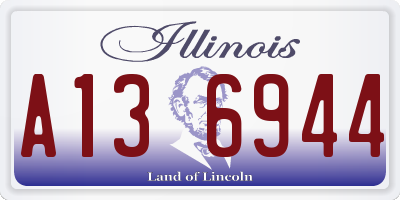 IL license plate A136944