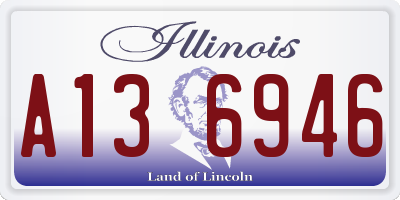 IL license plate A136946