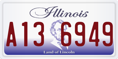 IL license plate A136949