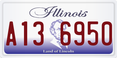 IL license plate A136950