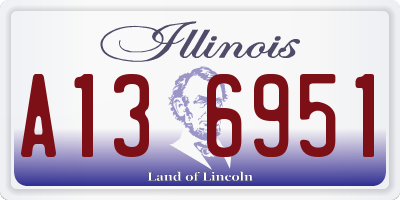 IL license plate A136951