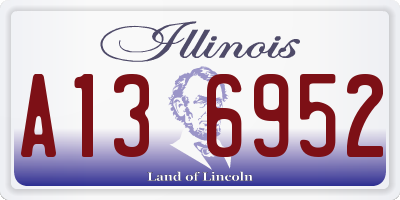 IL license plate A136952