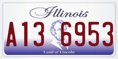 IL license plate A136953