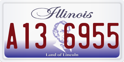 IL license plate A136955
